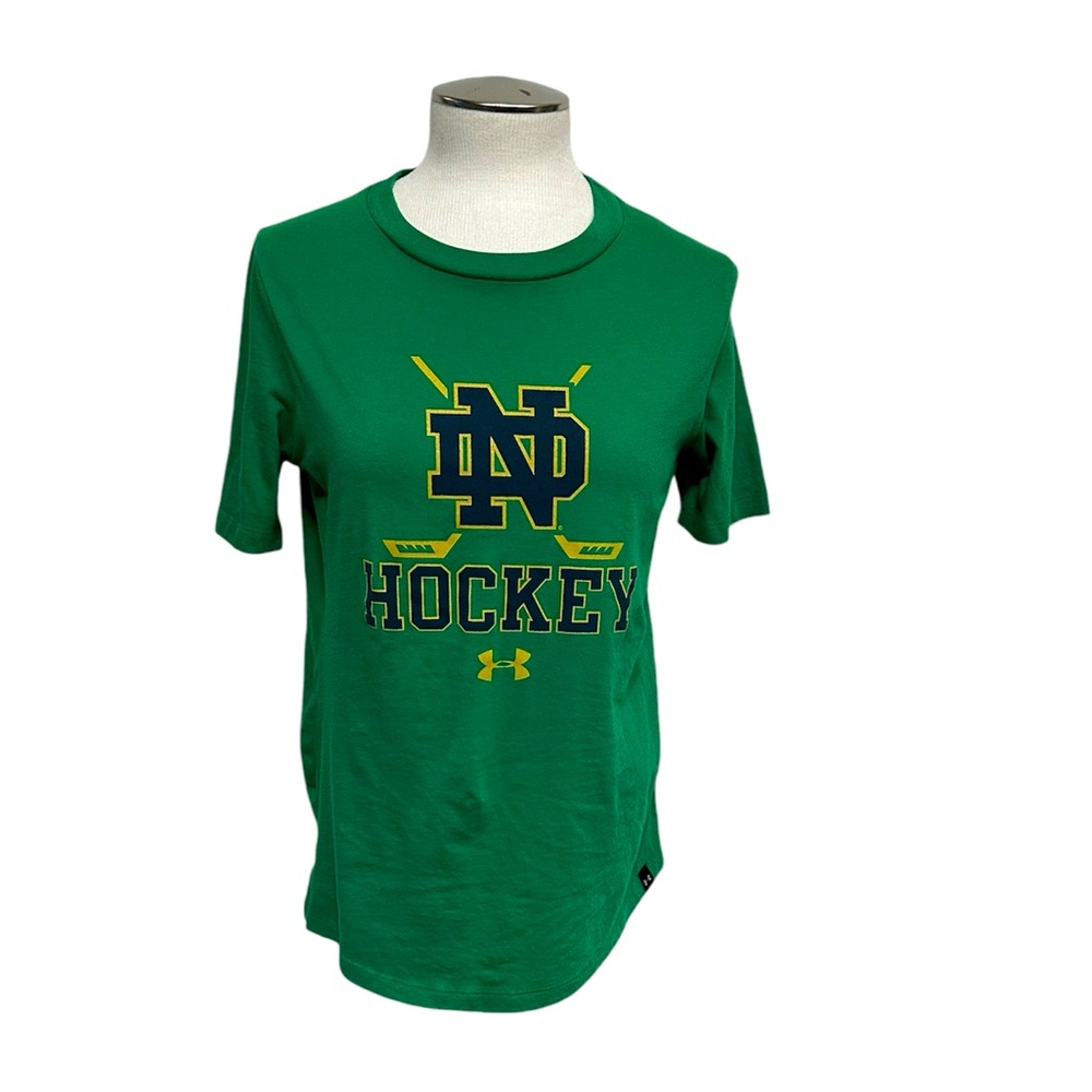Under Armour University of Notre Dame Hockey women’s short‎ sleeve tee shirt SM